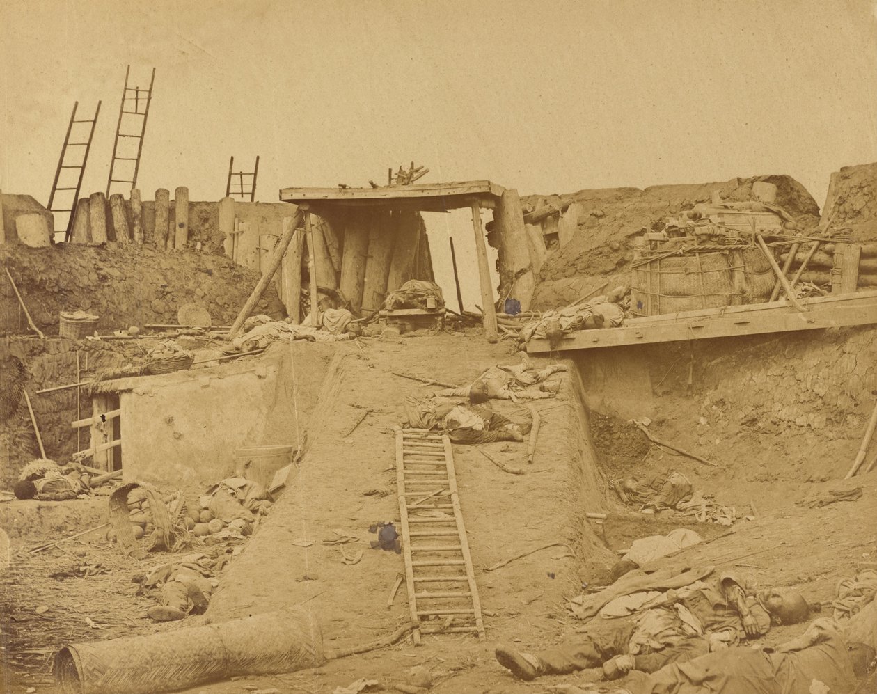 Innenansicht des Winkels des Nordforts von Felice Beato