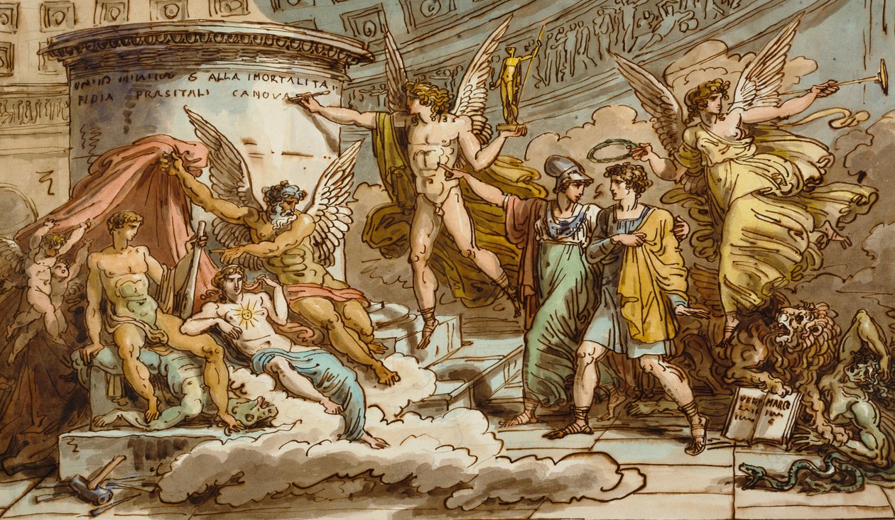 Allegorie auf das Leben von Canova von Felice Giani