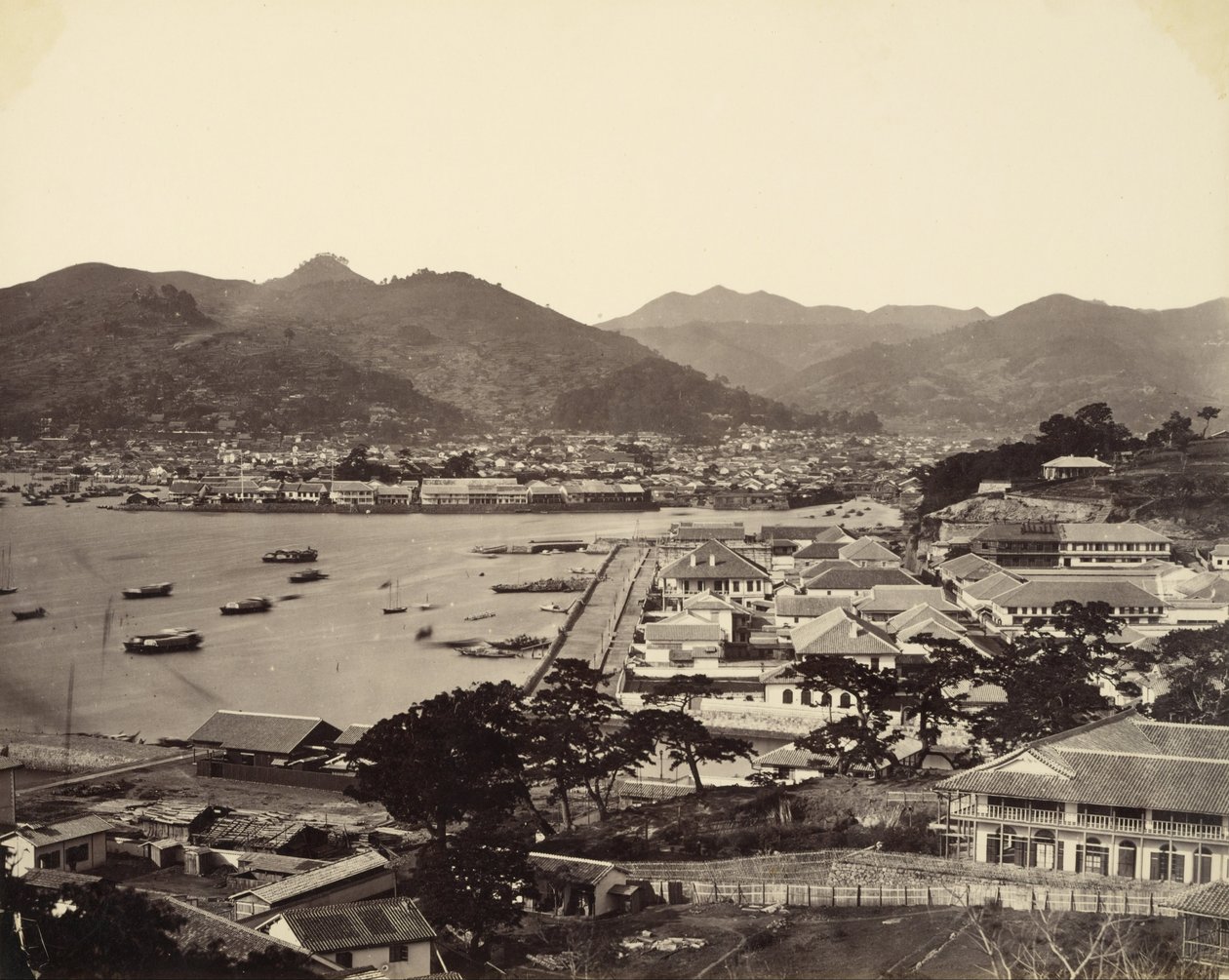 Teilweise Panoramasicht von Nagasaki von Felice Beato
