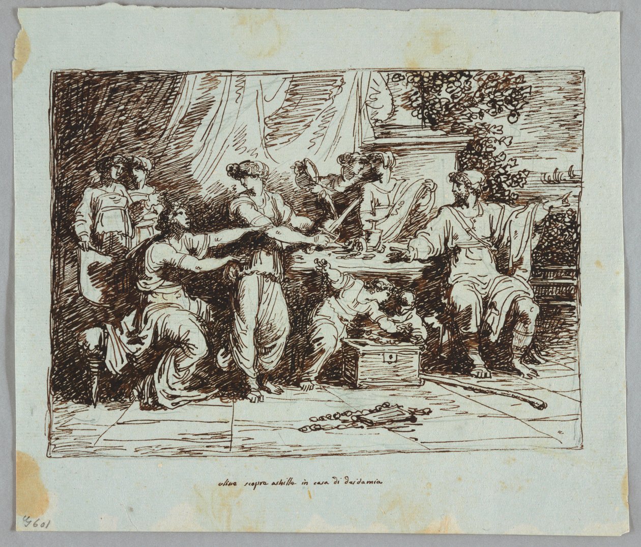 Ulysses entdeckt Achilles in Scyros von Felice Giani