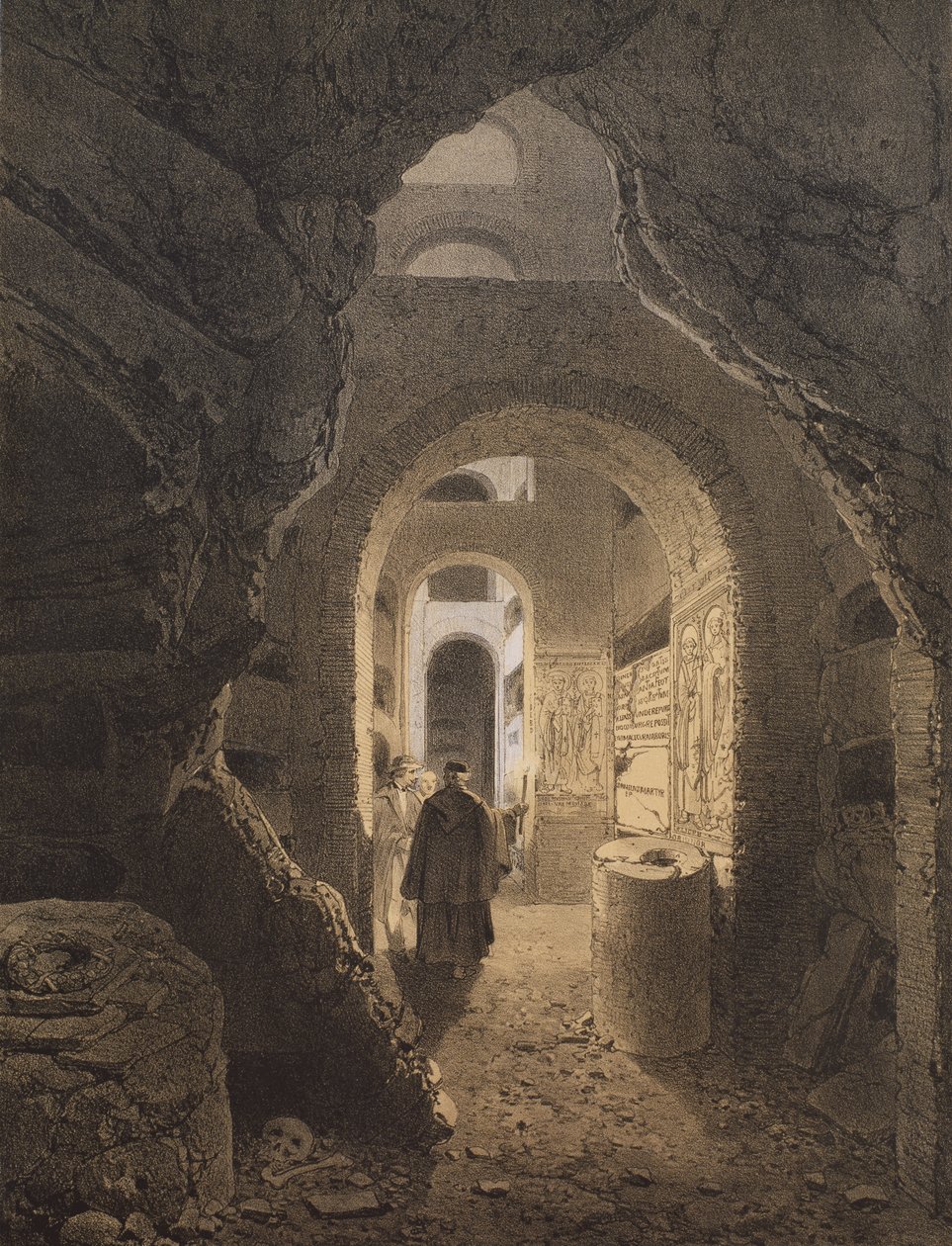 Katakomben von San Calixto in Rom, Illustration aus dem Album 