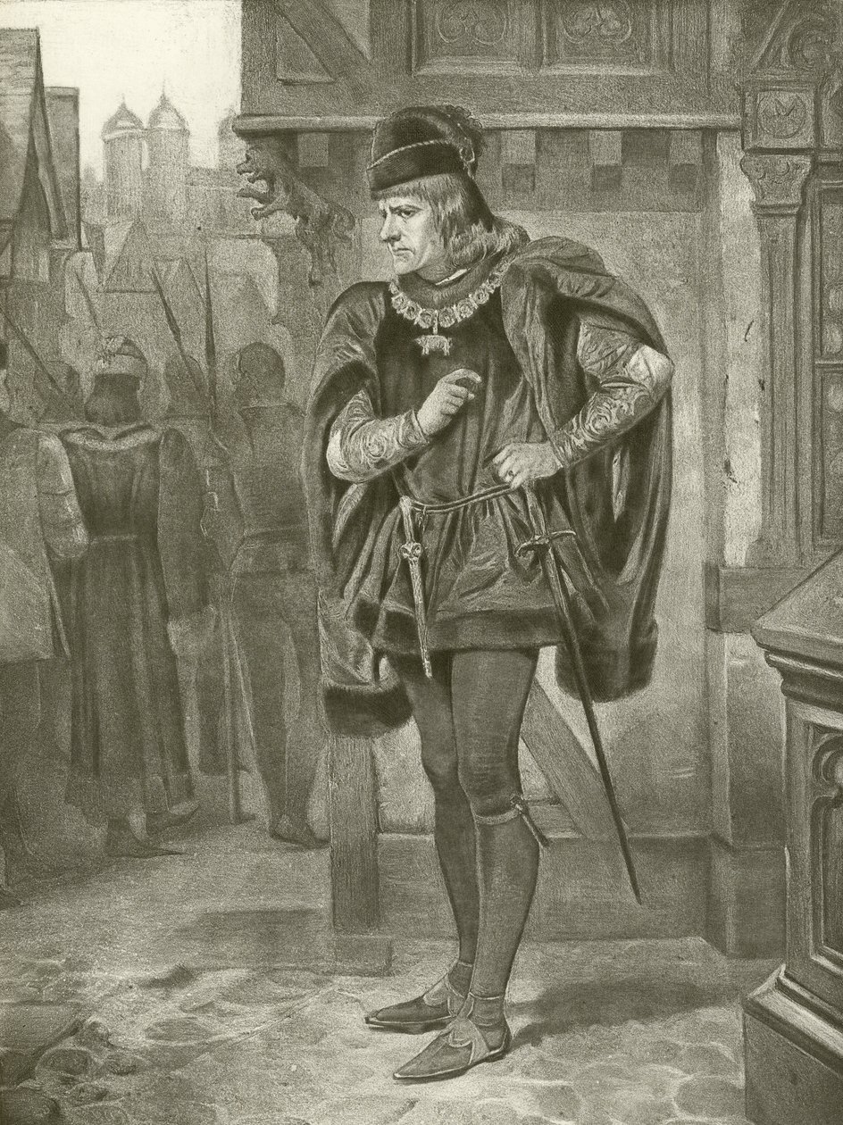 König Richard III. Akt I, Szene II (Gravur) von Felix Octavius Carr Darley