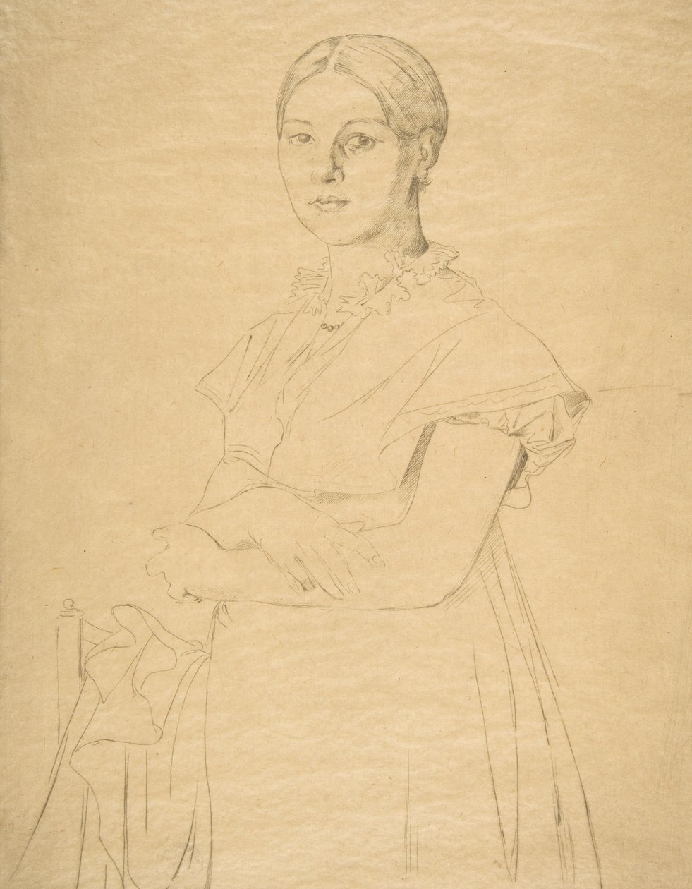 Madame Granger, nach Ingres, 1867 von Felix Bracquemond