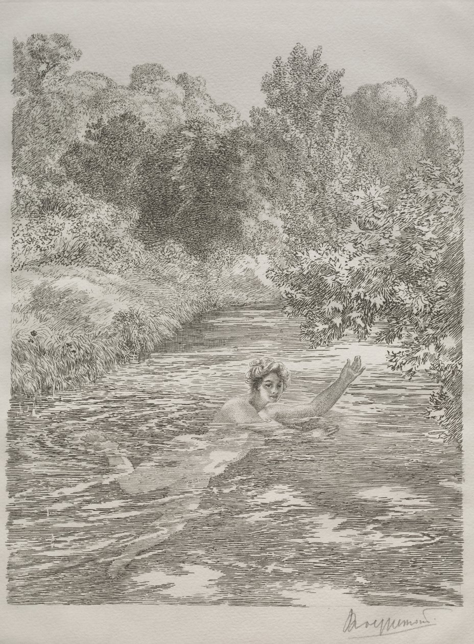 Der Badende von Felix Bracquemond