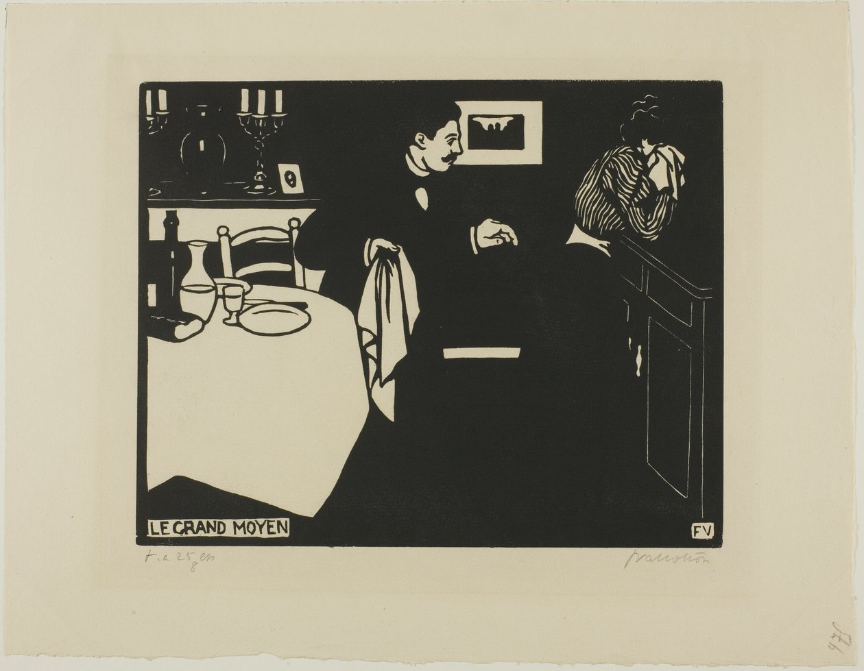 Extreme Maßnahme, Platte sechs aus Intimitäten von Felix Edouard Vallotton
