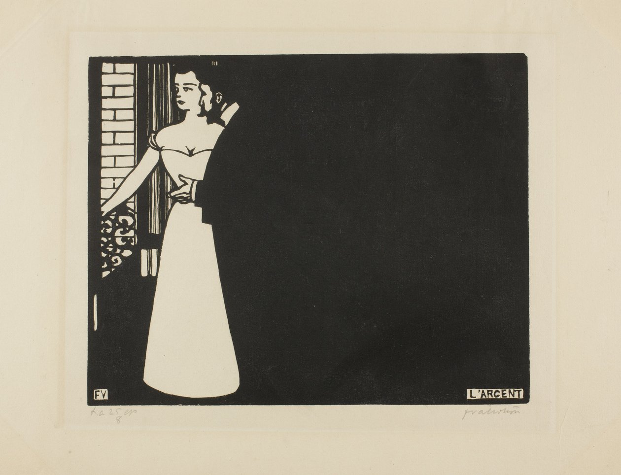 Geld, Platte fünf aus "Intimitäten", 1898 von Felix Edouard Vallotton