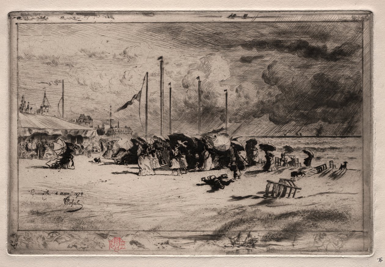 Ein Sturm in Trouville, 1874 von Felix Hilaire Buhot