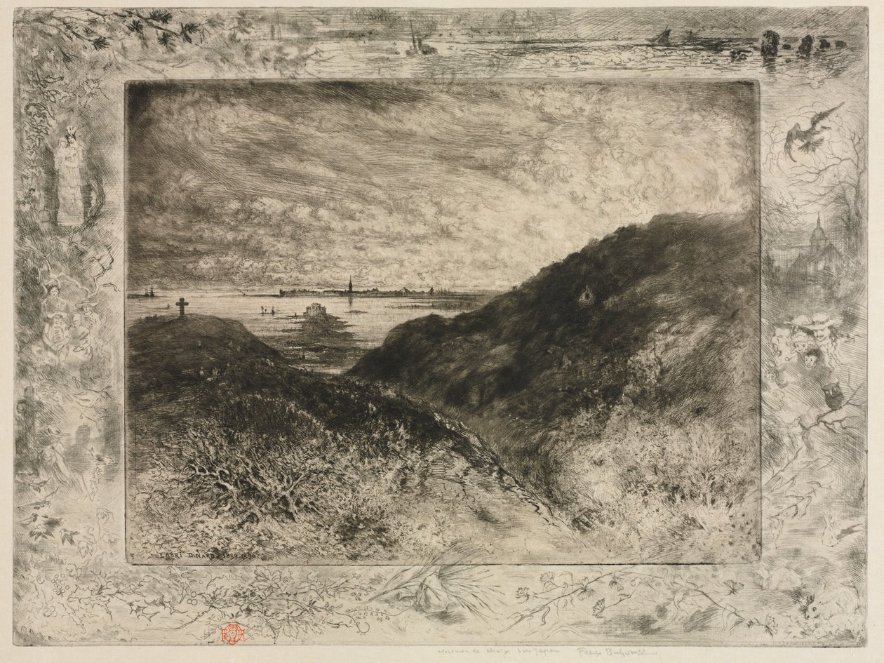 Die Klippe: Bucht von Saint-Malo von Felix Hilaire Buhot