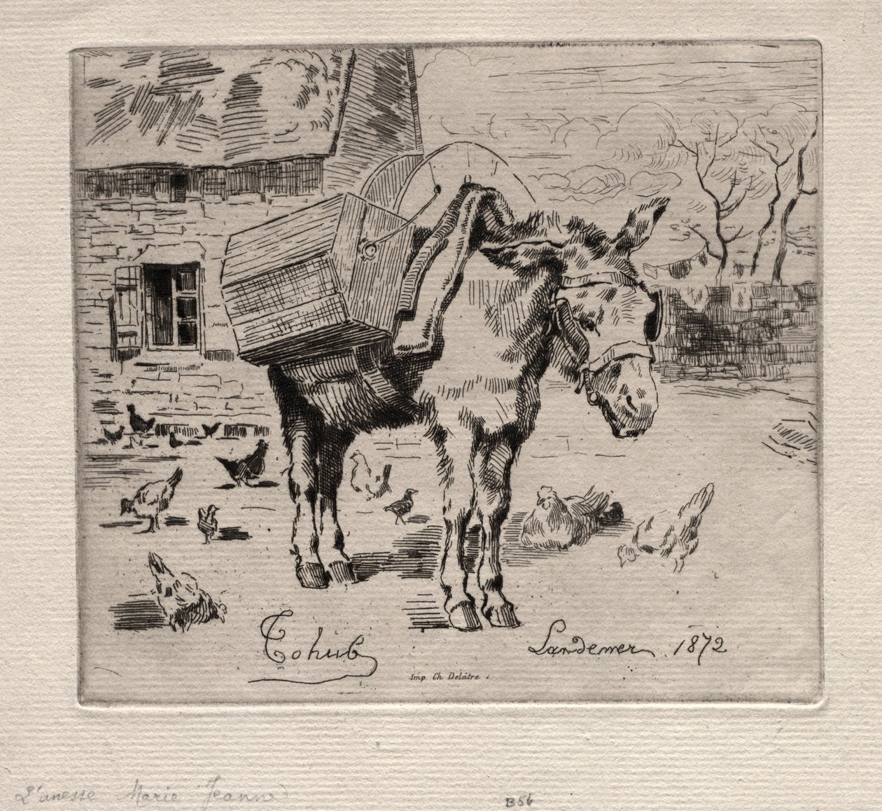 Das Maultier, Marie-Jeanne, 1872 von Felix Hilaire Buhot