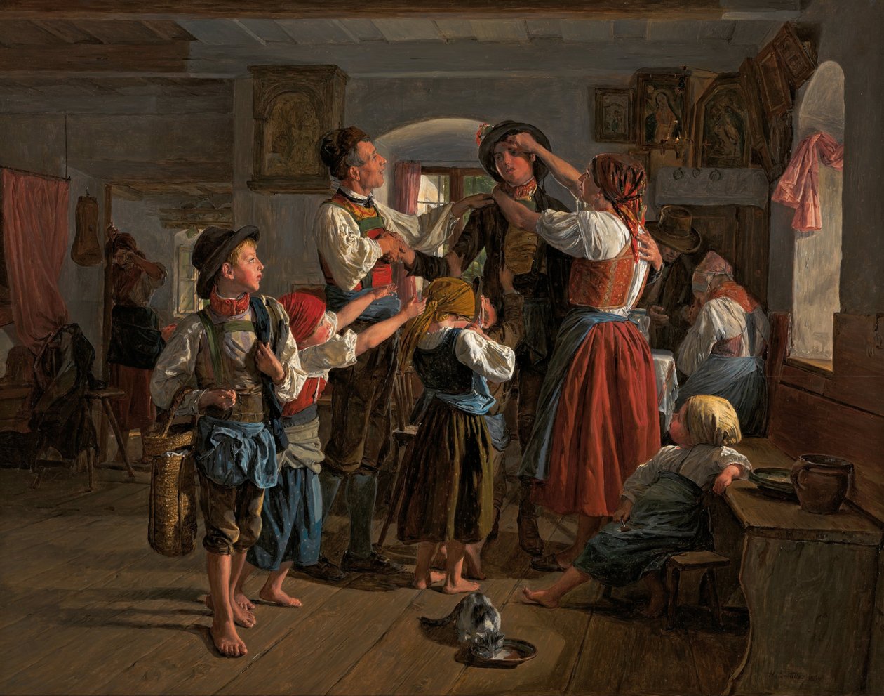 Der Abschied des Wehrpflichtigen von Ferdinand Georg Waldmuller