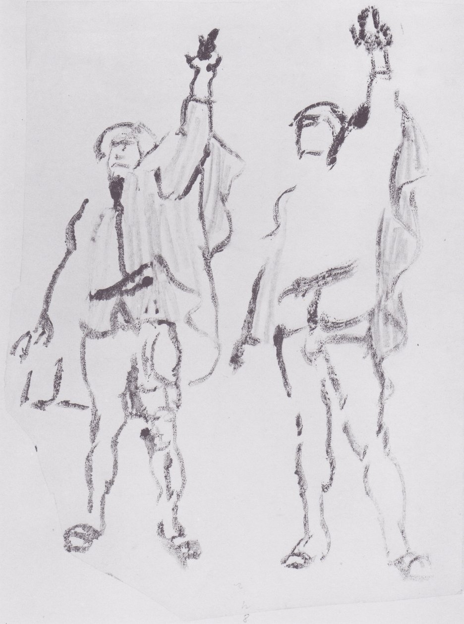 Zwei Schwörende von Ferdinand Hodler