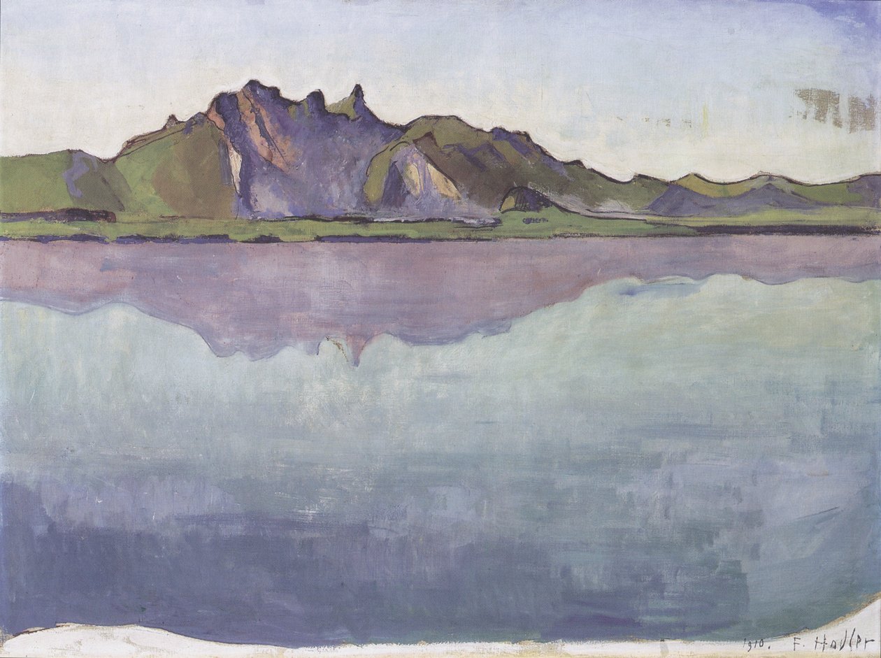 Thunersee mit Stockhornkette von Ferdinand Hodler