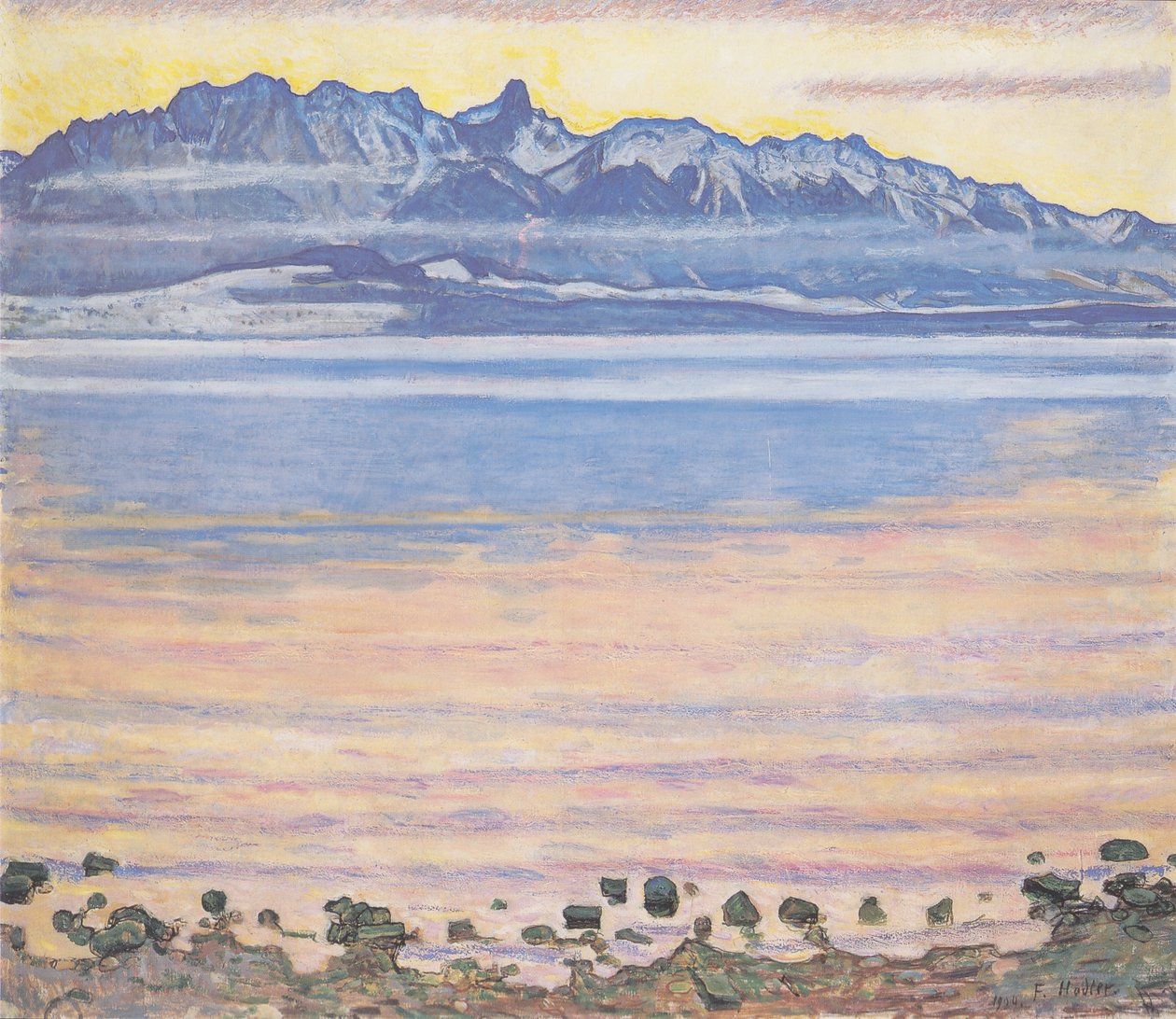 Thunersee mit Stockhornkette von Ferdinand Hodler