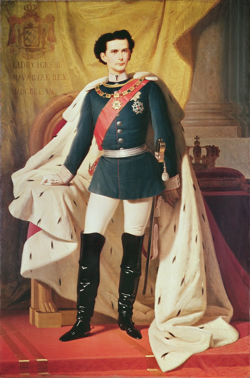 Porträt von Ludwig II. (1845-86) von Bayern in Uniform, 1865 von Ferdinand II Piloty
