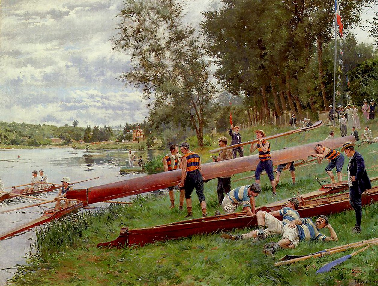 Kanufahren auf der Marne, 1899 von Ferdinand Joseph Guildry