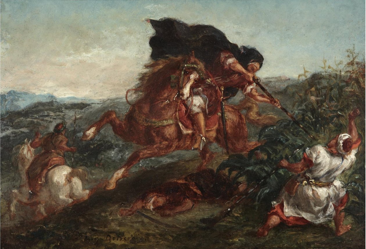 Der Kampf von Ferdinand Victor Eugene Delacroix