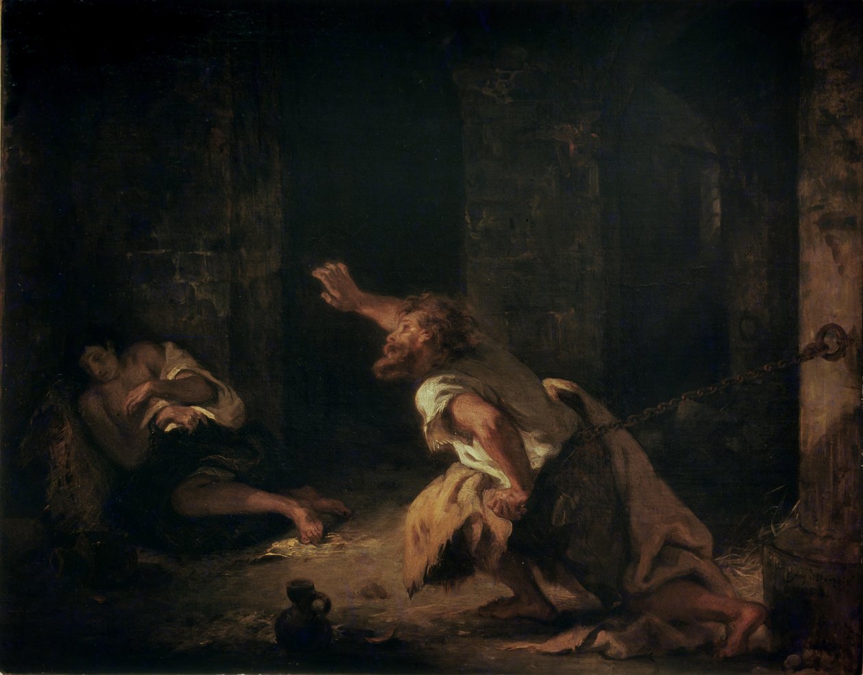 Der Gefangene von Chillon, 1834 von Ferdinand Victor Eugene Delacroix