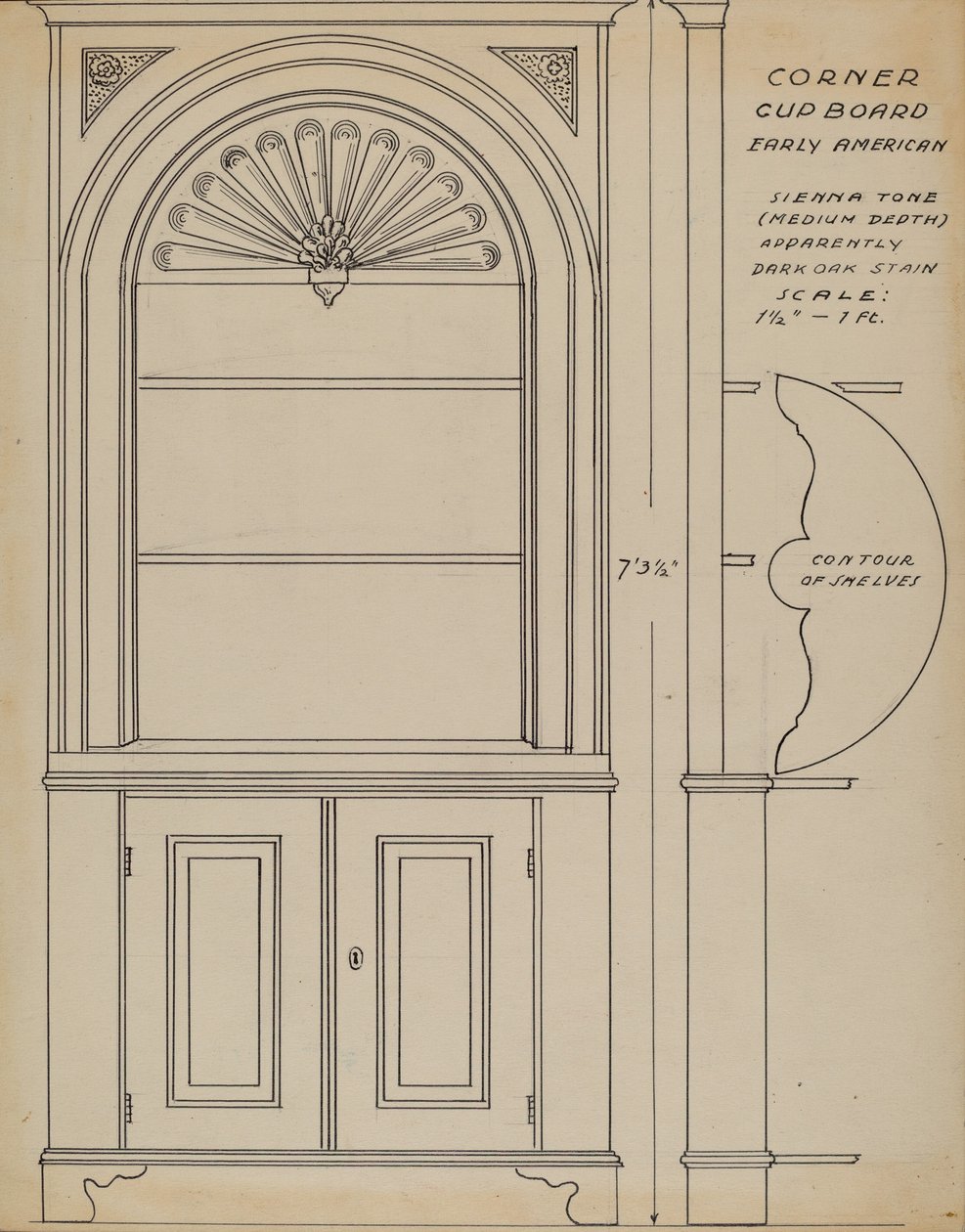 Eckschrank von Ferdinand Cartier