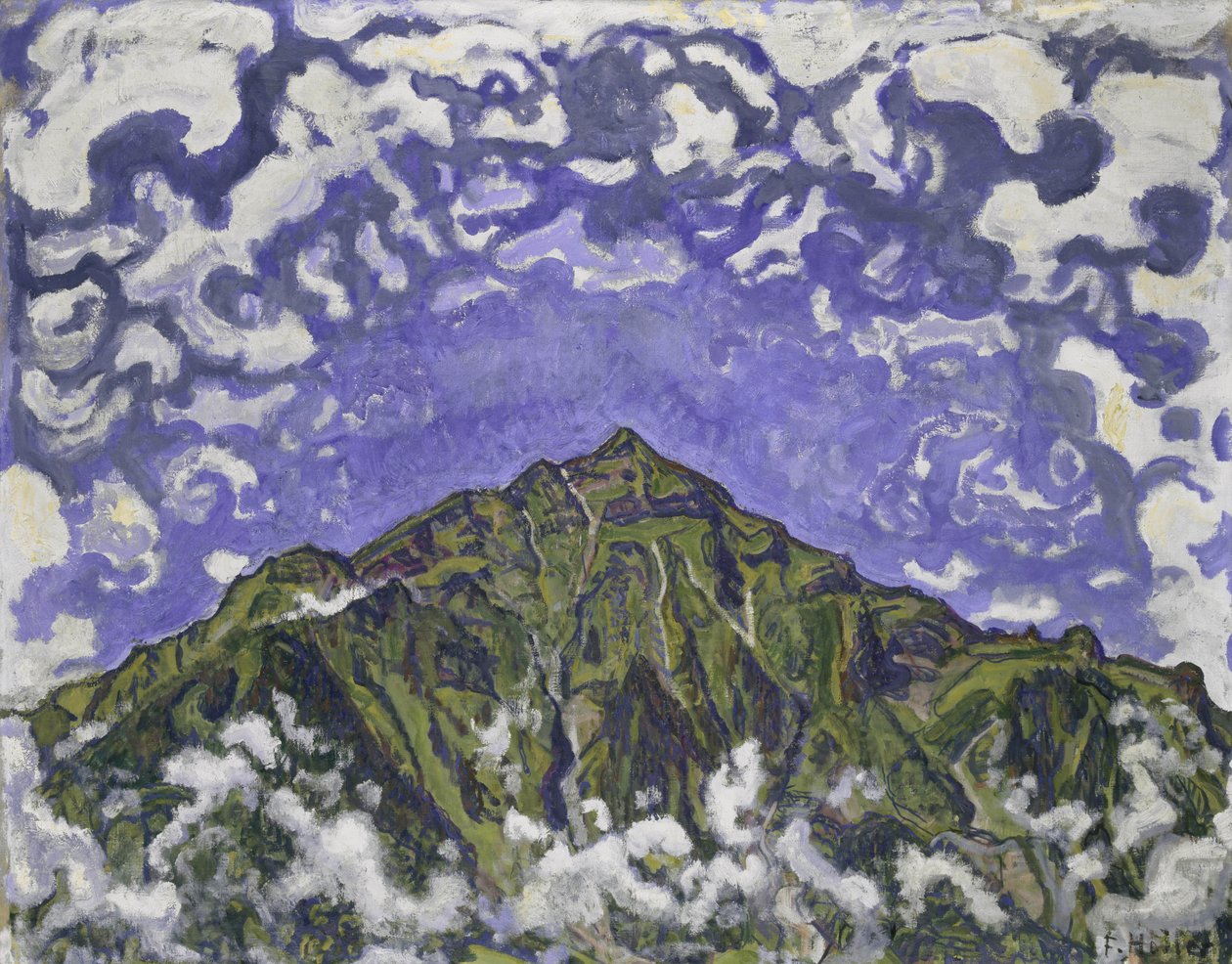 Der Berg Niesen von Heustrich aus gesehen, 1910 von Ferdinand Hodler