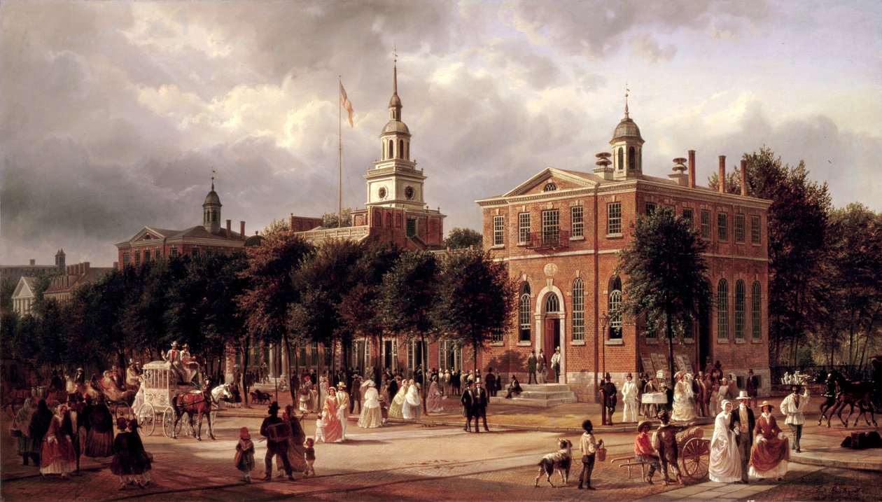 Independence Hall in Philadelphia von Ferdinand Richardt