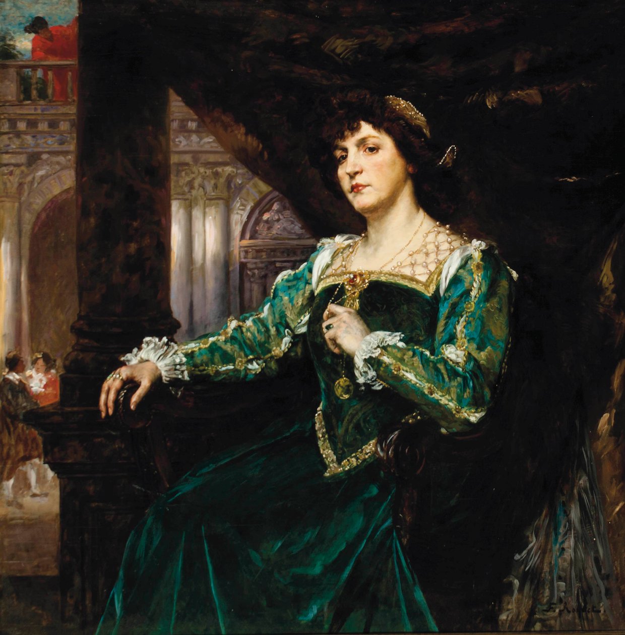 Porträt von Madame Clémenceau von Ferdinand Roybet