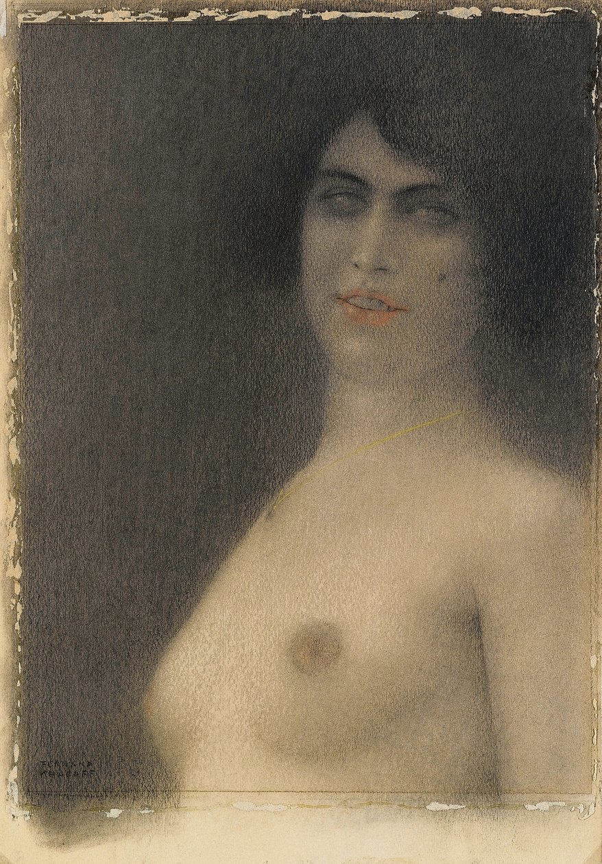 Schwarze Haare, 1914 von Fernand Khnopff