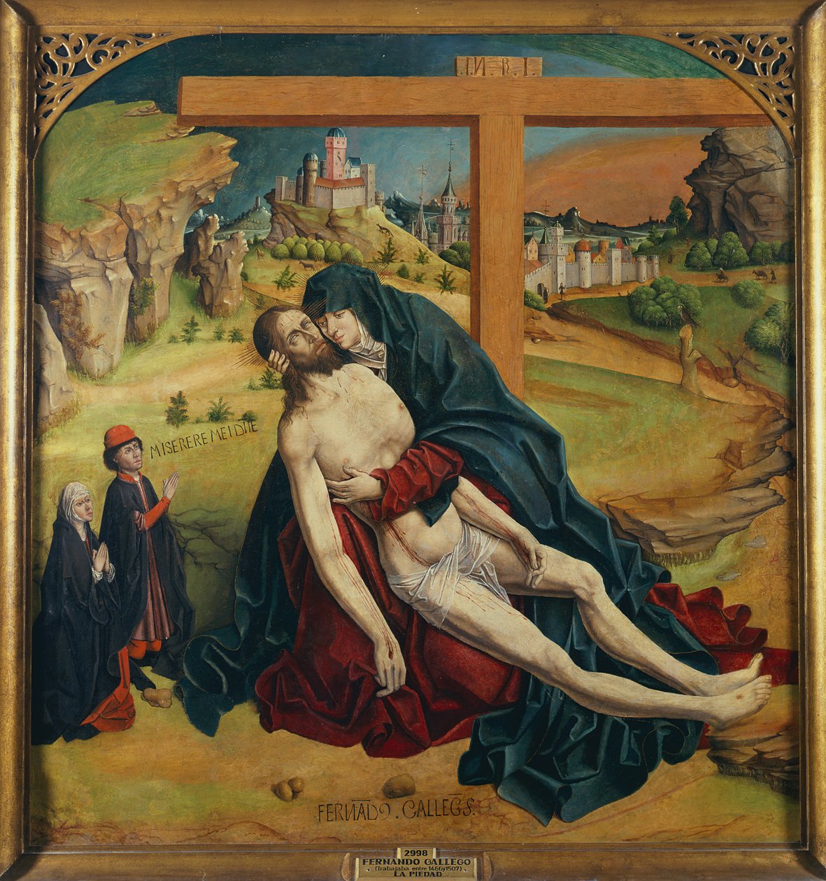 Pieta mit zwei Stiftern von Fernando Gallego