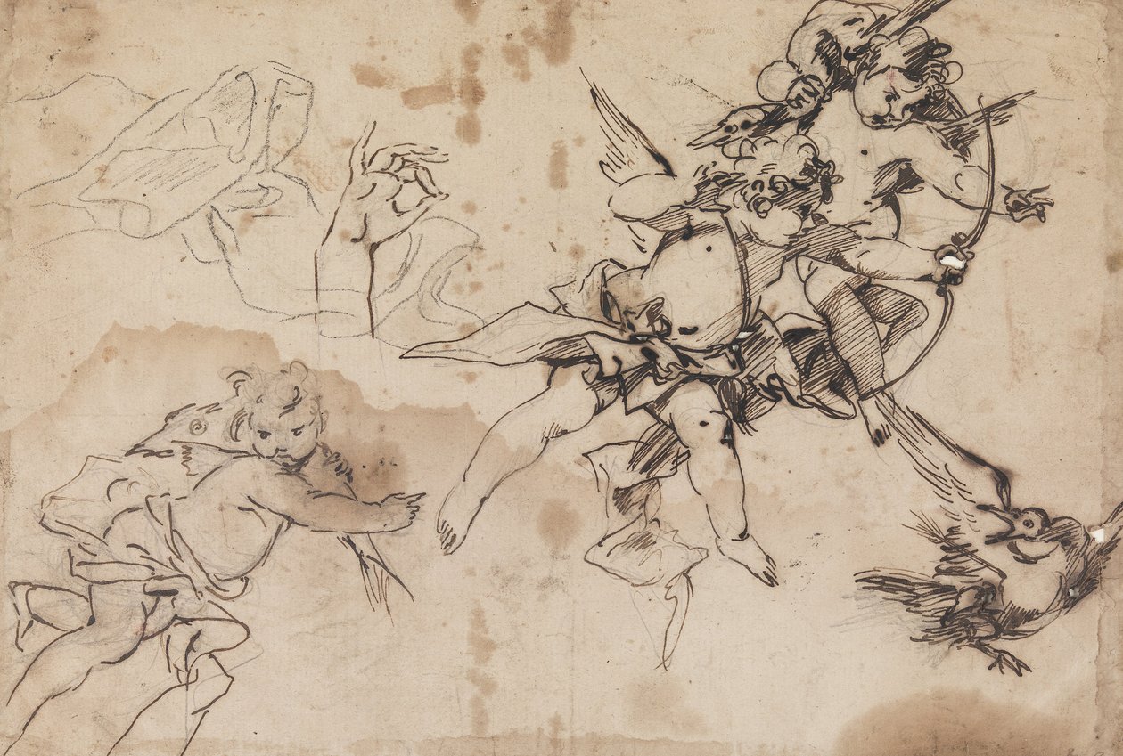 Drei Putti von Filippo Falciatore
