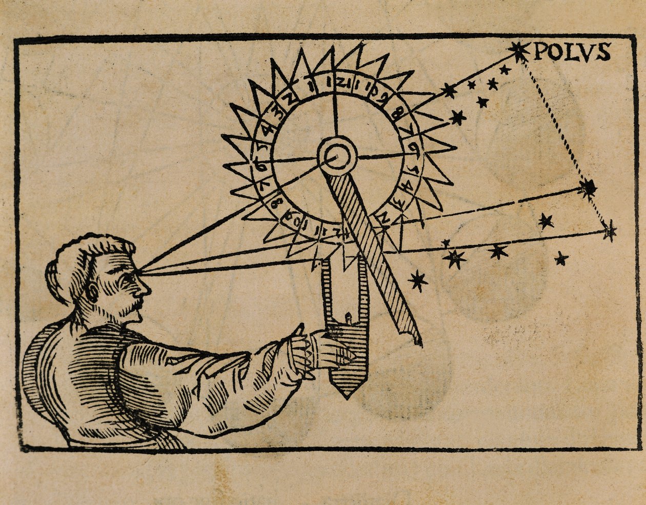 Petrus Apianus beobachtet die Bewegung der Sterne von Flemish School