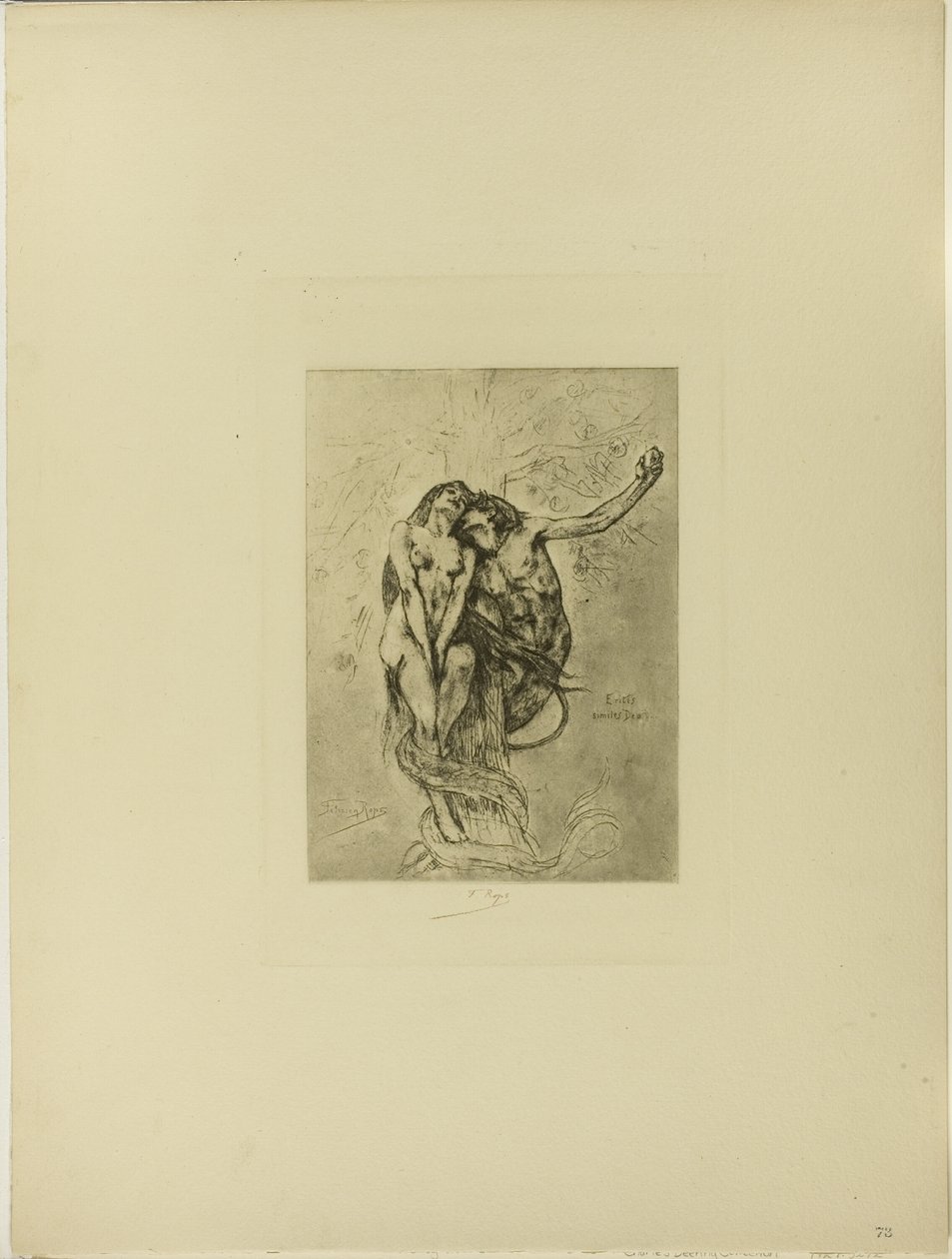 Versuchung oder der Apfel von Félicien Rops