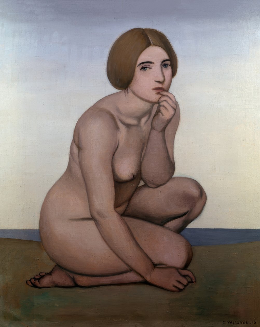 Kauernde Badende von Félix Vallotton