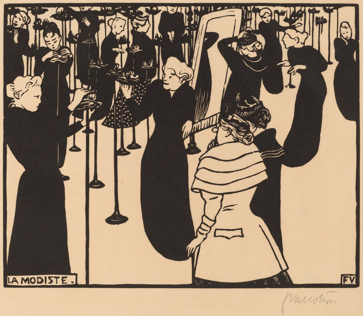 La Modiste (Die Modistin) von Félix Vallotton