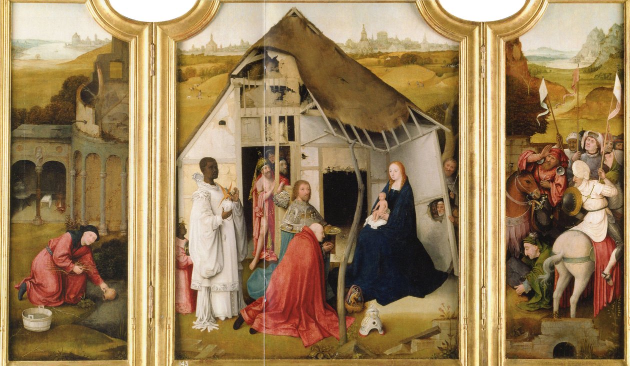 Anbetung der Heiligen Drei Könige von Follower of Hieronymus Bosch