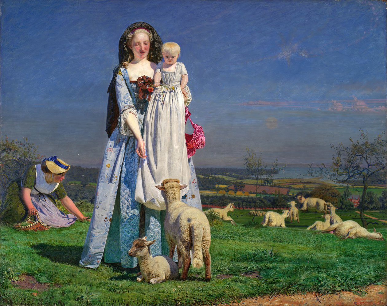Hübsche Baa-Lämmer, 1850er von Ford Madox Brown