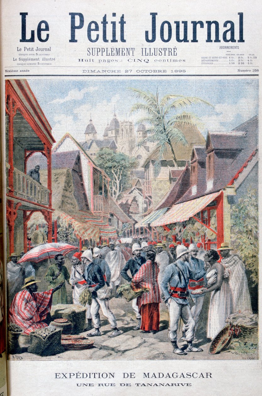 Tananarive Antananarivo, Hauptstadt von Madagaskar, 1895 von Fortuné Méaulle