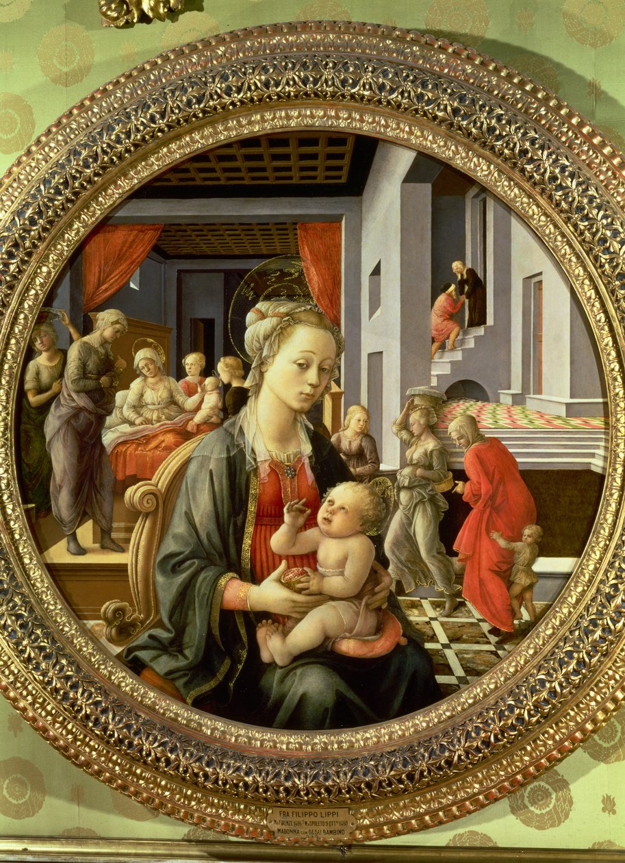 Madonna mit Kind und Szenen aus dem Leben der Jungfrau Maria von Fra Filippo Lippi
