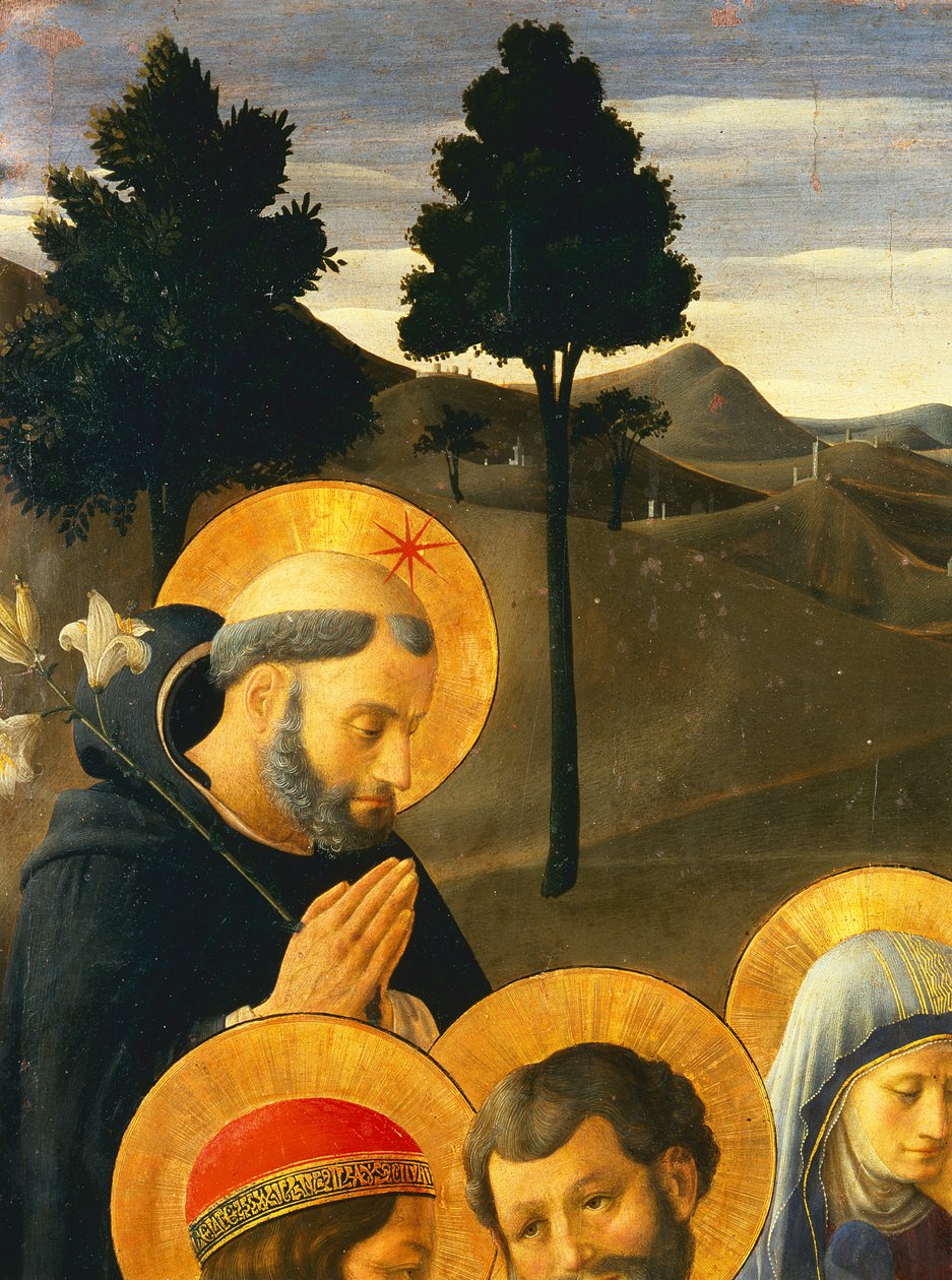 Detail von St. Dominikus aus der Kreuzigung von Fra Angelico