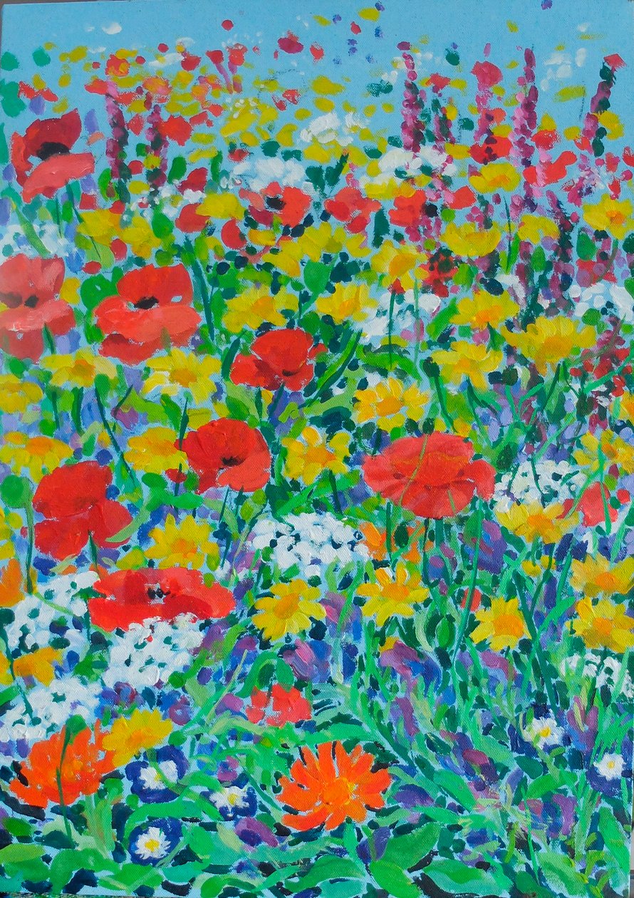 Wildblumenwiese, 2024 von Frances Naggs