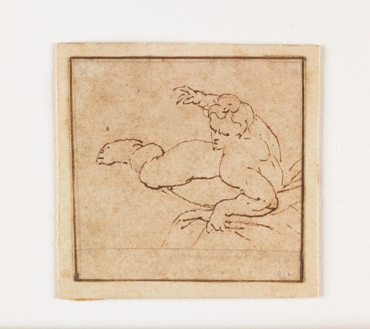 Studie einer liegenden männlichen Figur von Francesco Allegrini