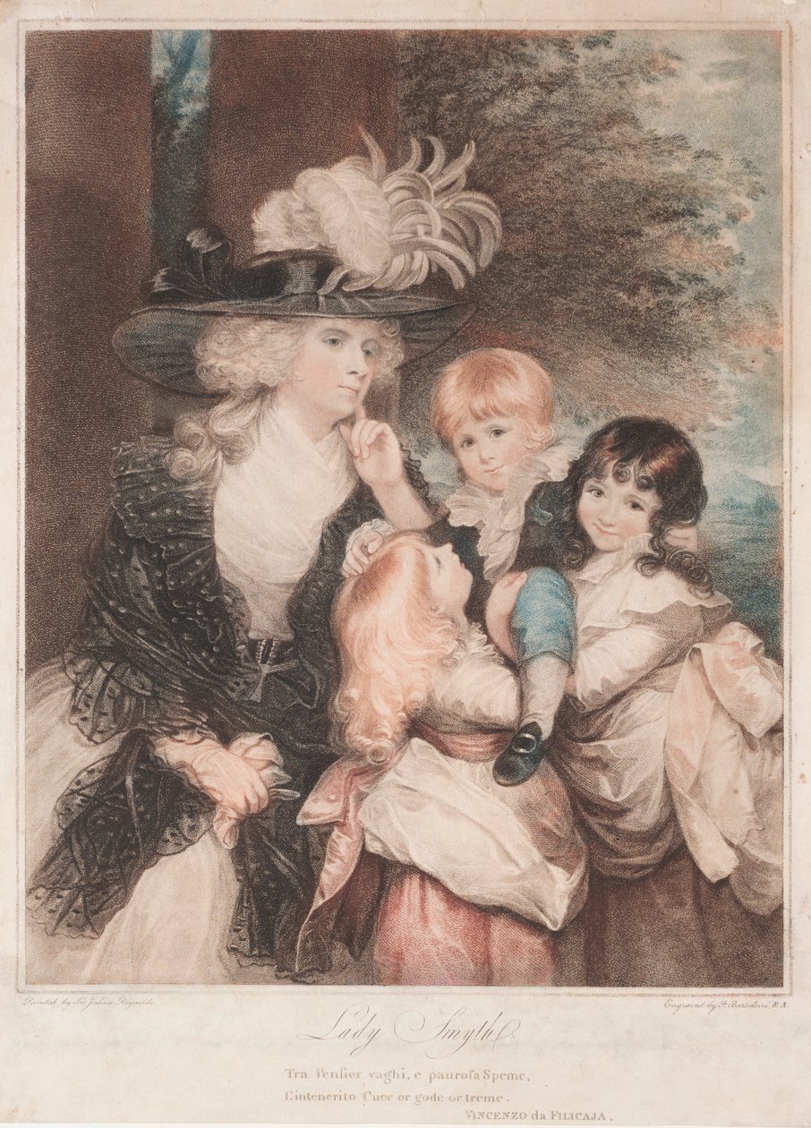 Lady Smith und ihre Kinder, 1789 von Francesco Bartolozzi