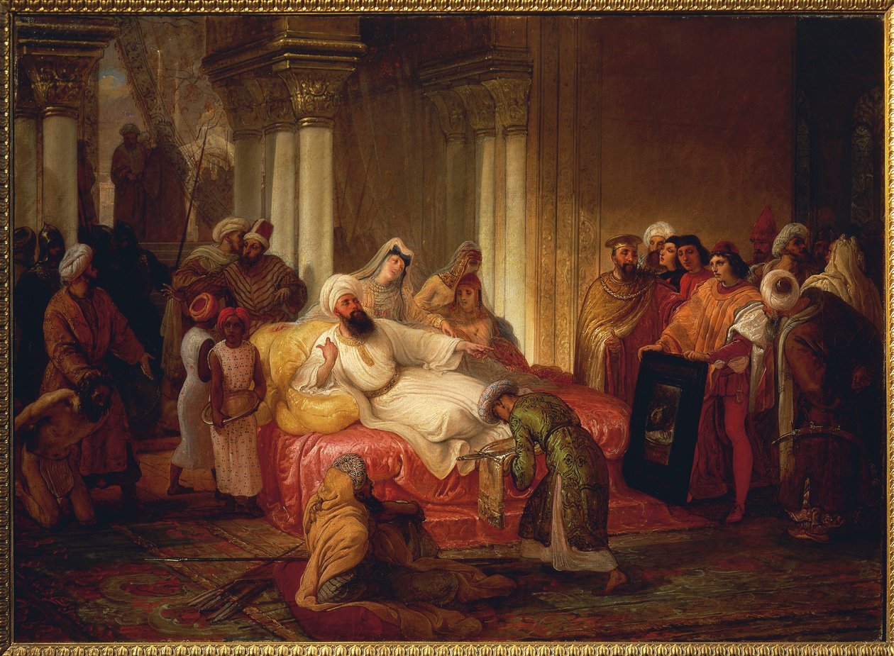 Gentile Bellini und Mehmet II. von Francesco Hayez