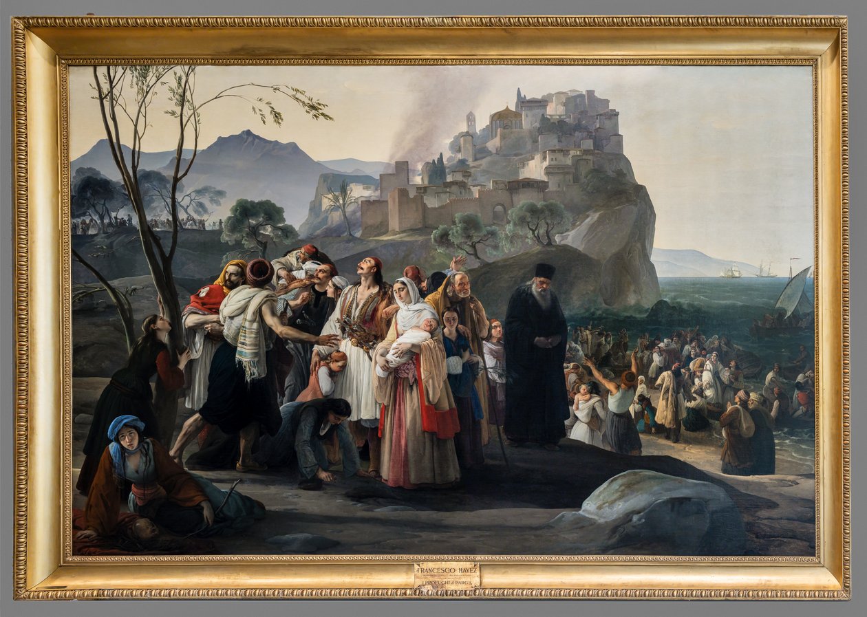 Die Flüchtlinge von Parha von Francesco Hayez