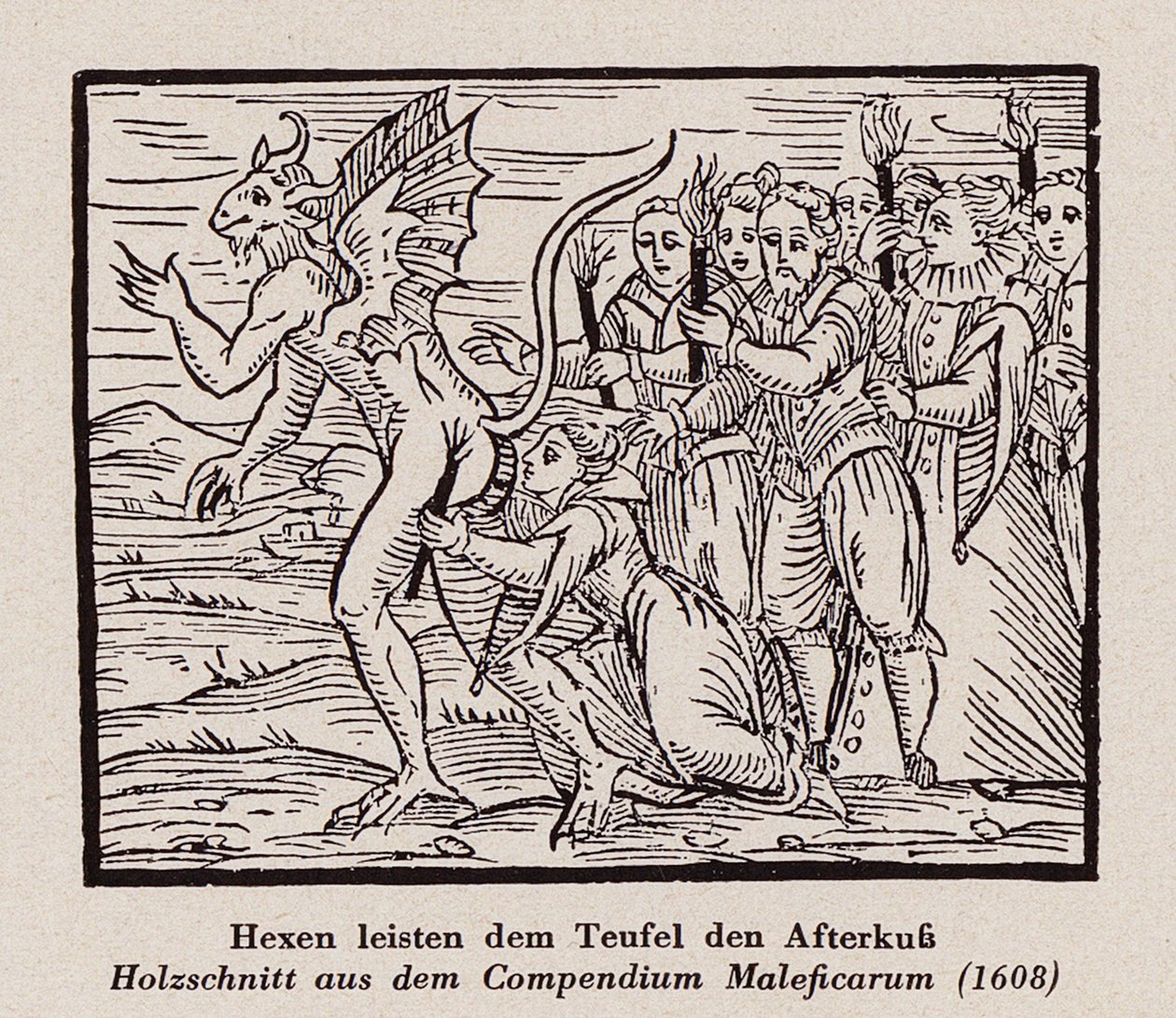 Hexen küssen den Teufelsanus von Francesco Maria Guazzo