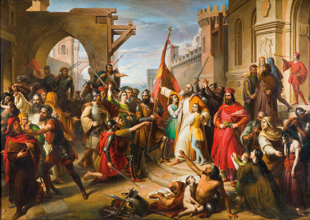 Der Eid der Anconetaner, 1850er von Francesco Podesti