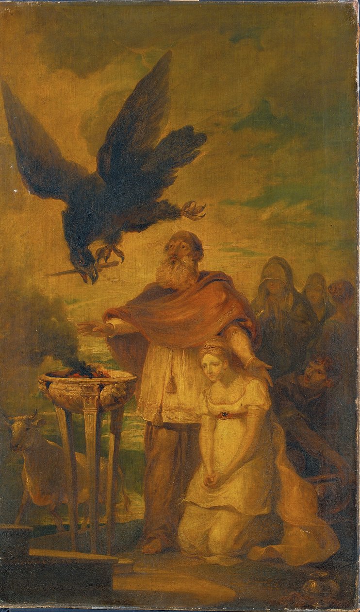 Helena vor dem Altar zur Opferung gebracht von Francis Bourgeois