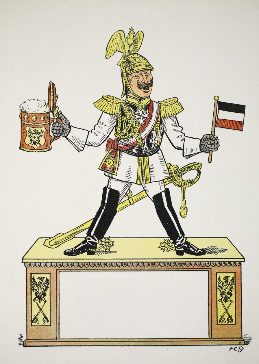 Der Top G, Illustration aus dem Struwwelpeter Alphabet, Vers von Harold Begbie von Francis Carruthers Gould