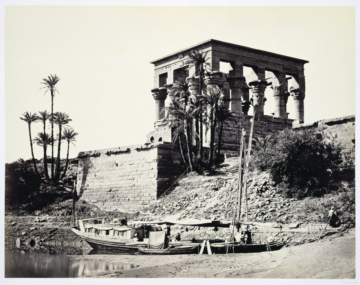 Kiosk des Trajan, Philae, Ägypten, 1858 von Francis Frith