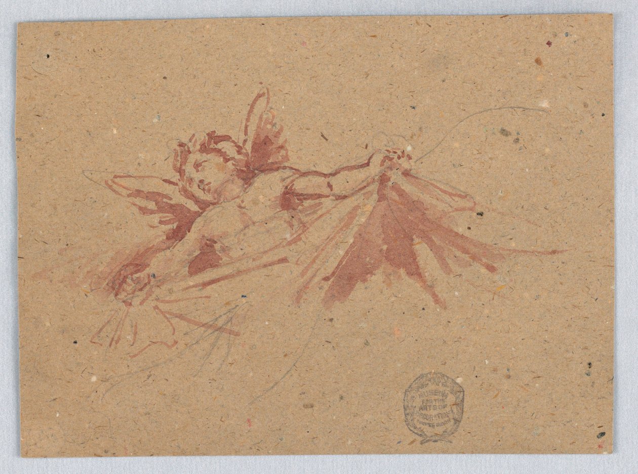 Skizze von Putti mit Draperie von Francis Augustus Lathrop