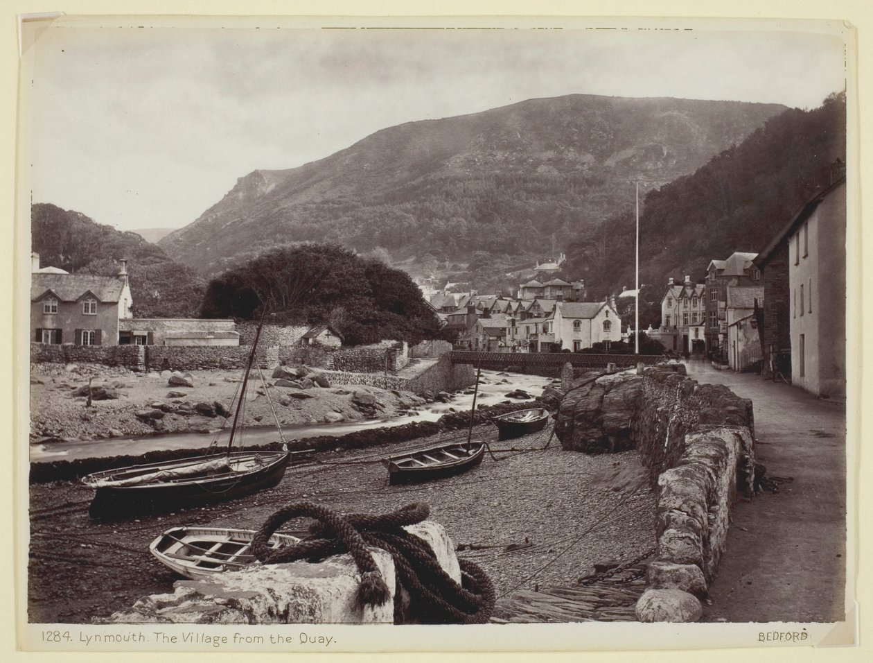 Lynmouth, das Dorf vom Kai aus von Francis Bedford