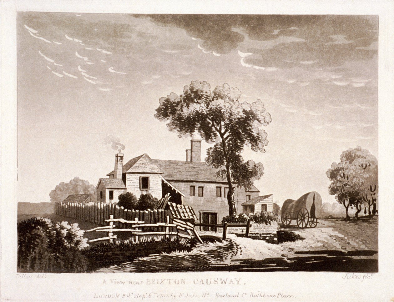 Ansicht in der Nähe des Brixton Causeway, Lambeth, London von Francis Jukes
